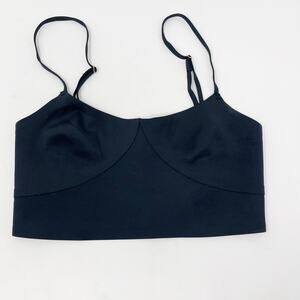 New Intimately Free People Small S Black Bringley Longline Bralette Cutout Back